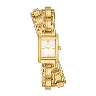 Tory Burch Eleanor Mini Double Wrap Gold Plated Ladies Watch