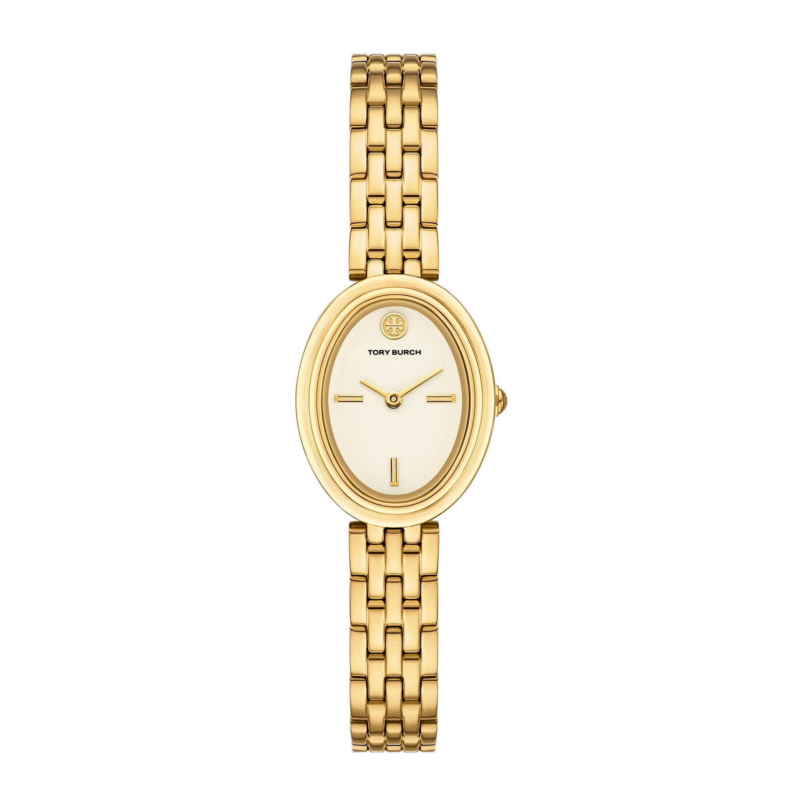 Tory Burch Oval Gold Plated Ladies Watch