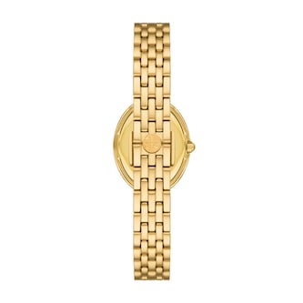 Tory Burch Oval Gold Plated Ladies Watch