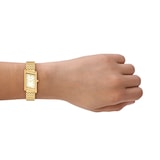 Tory Burch Eleanor Angled Gold Plated Ladies Watch