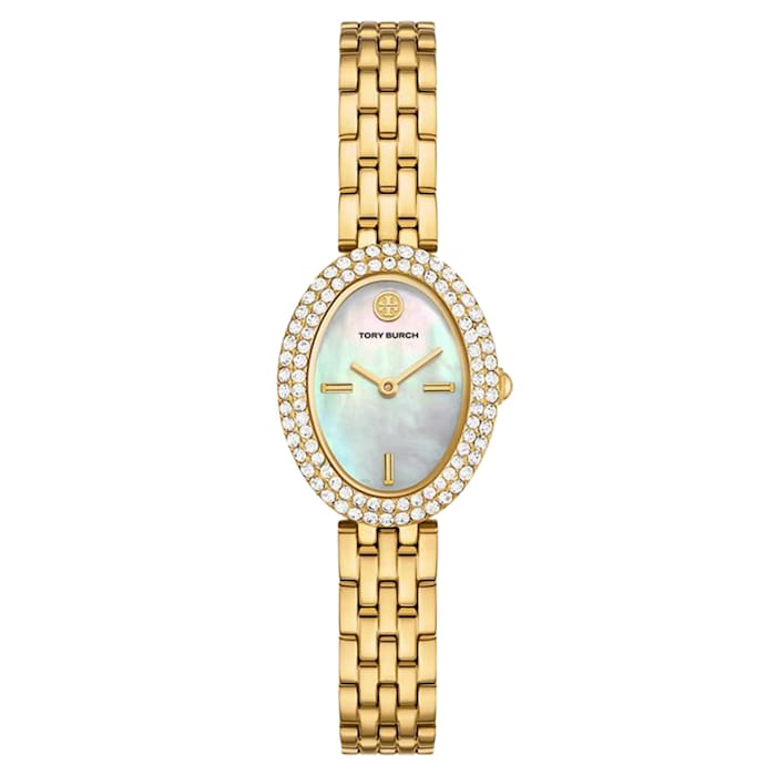 Tory Burch Oval Gold Plated Ladies Watch