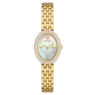 Tory Burch Oval Gold Plated Ladies Watch