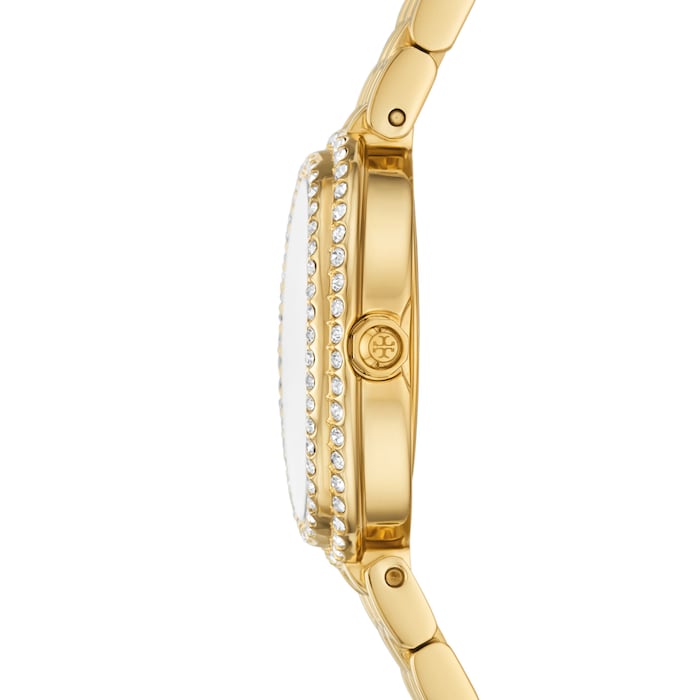 Tory Burch Oval Gold Plated Ladies Watch