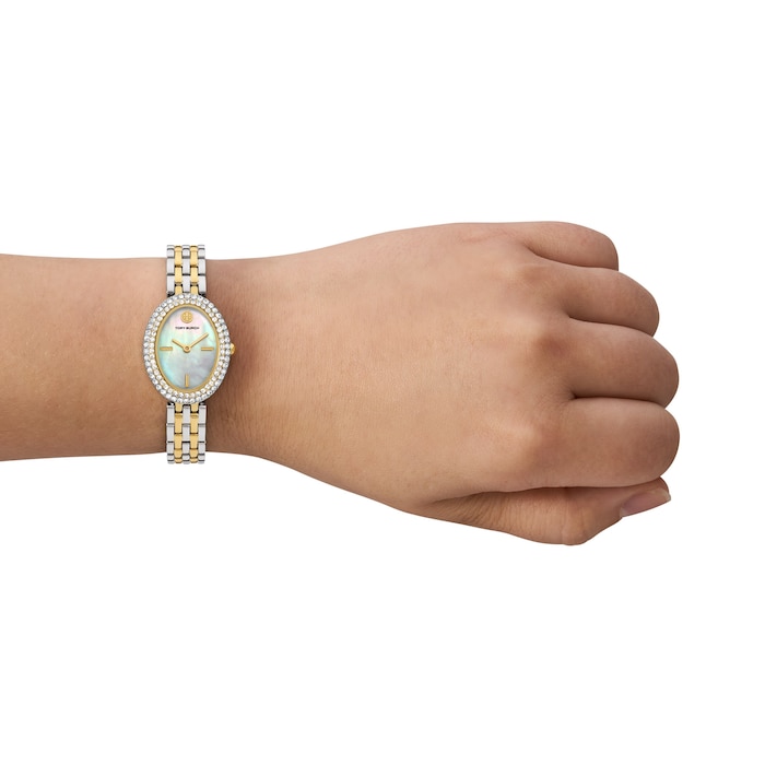 Tory Burch Oval Bicolour Ladies Watch