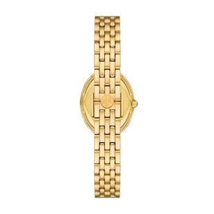 Tory Burch Oval Gold Plated Green Dial Ladies Watch