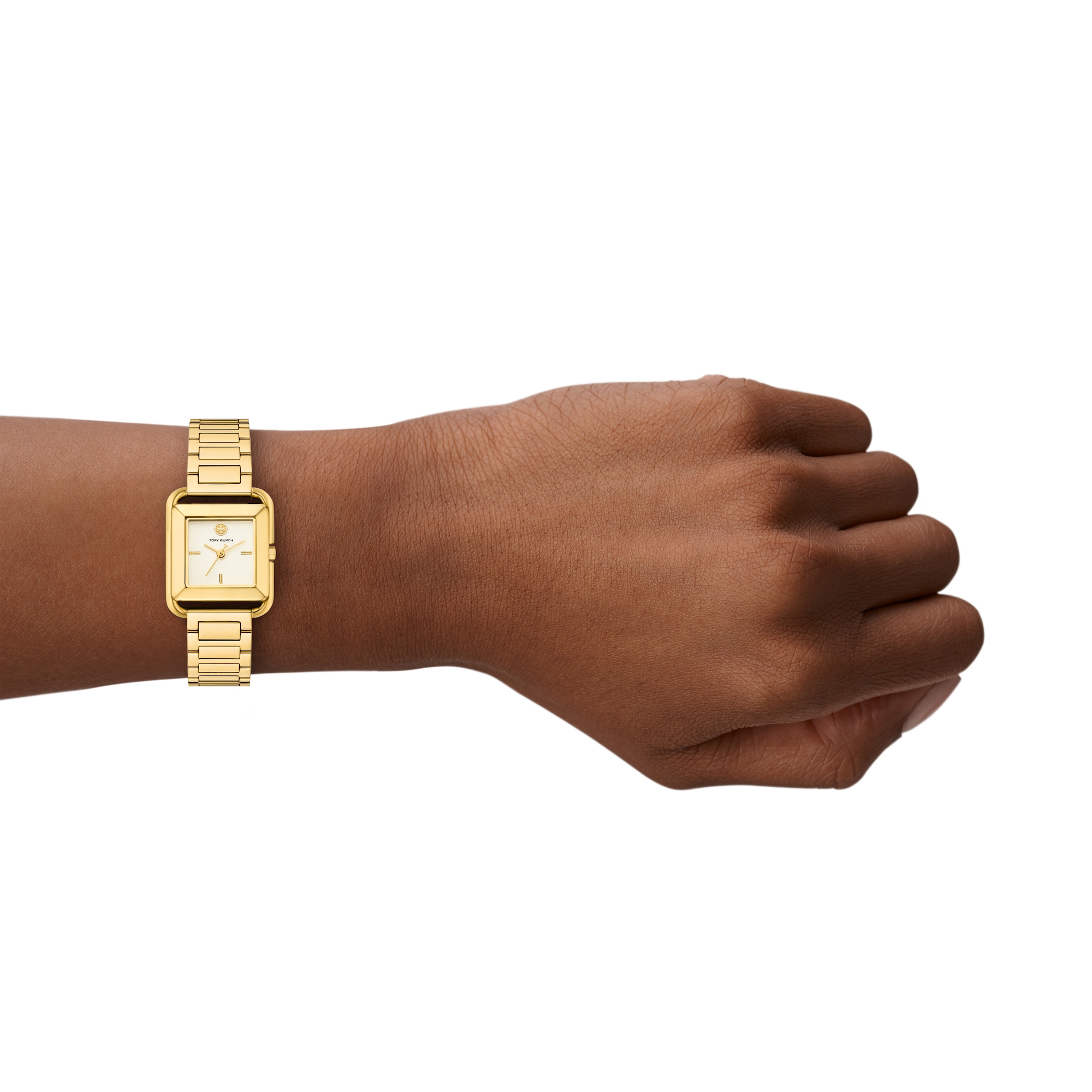 Tory Burch The Kira Square Gold Plated Ladies Watch Tory Burch The Kira Square Gold Plated Ladies Watch