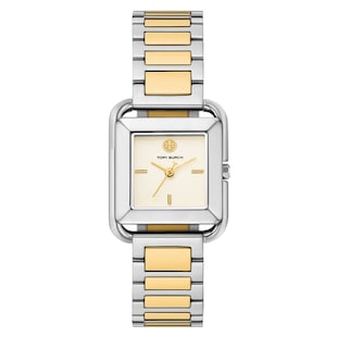 Tory Burch The Kira Square Two Tone Ladies Watch