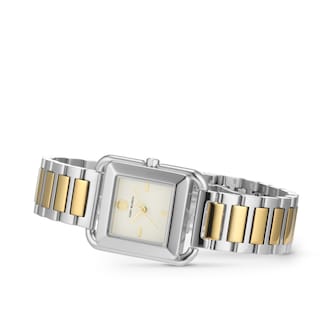 Tory Burch The Kira Square Two Tone Ladies Watch Tory Burch The Kira Square Two Tone Ladies Watch