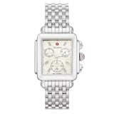 Michele Deco Diamond Stainless Steel Ladies Watch