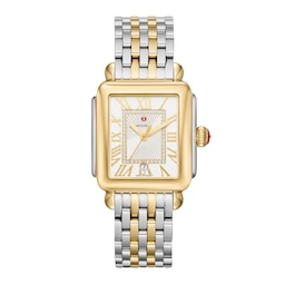 18700002 - Deco Madison Two-Tone 18K Gold-Plated Diamond Dial Ladies Watch