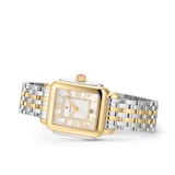 Michele Deco Madison Two-Tone 18K Gold-Plated Diamond Dial Ladies Watch