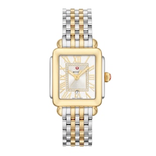 Michele Deco Madison Mid Two-Tone 18K Gold-Plated Diamond Dial Ladies Watch
