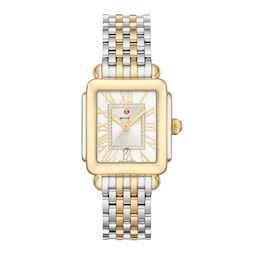 18700005 - Deco Madison Mid Two-Tone 18K Gold-Plated Diamond Dial Ladies Watch
