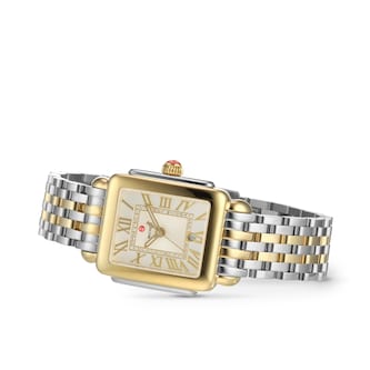 Michele Deco Madison Mid Two-Tone 18K Gold-Plated Diamond Dial Ladies Watch