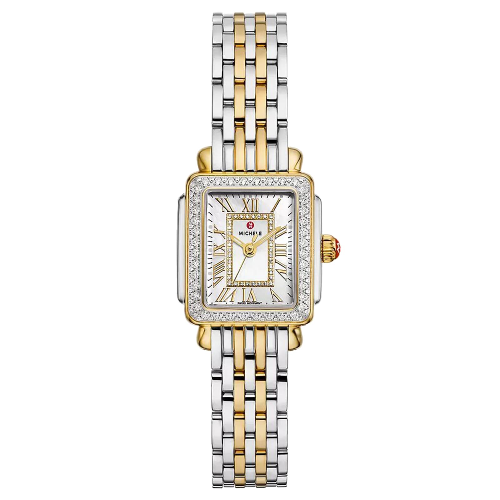 Deco Madison Mini Diamond Two-Tone 18K Gold-Plated Watch