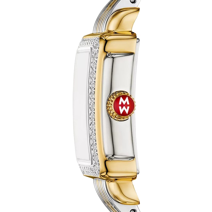 Michele Deco Madison Mini Diamond Two-Tone 18K Gold-Plated Watch