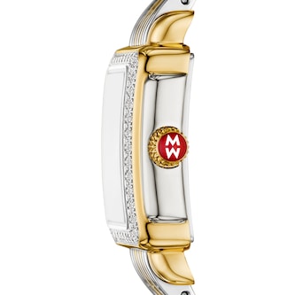 Michele Deco Madison Mini Diamond Two-Tone 18K Gold-Plated Watch