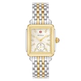 Michele Deco Mid Two-Tone 18K Gold-Plated Diamond Dial Watch