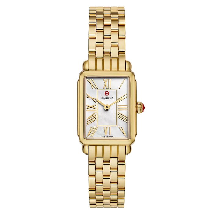 Michele Deco Park 18K Gold-Plated Watch