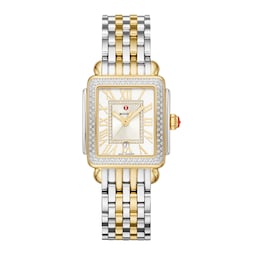 18700015 - Deco Madison Mid Two-Tone 18K Gold-Plated Diamond Watch