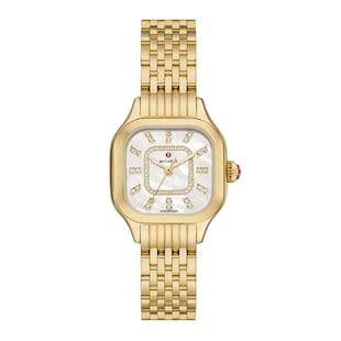 Michele Meggie 18K Gold-Plated Diamond Dial Watch