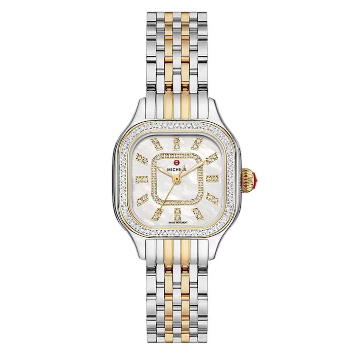 Michele Meggie Two-Tone 18K Gold-Plated Diamond Watch
