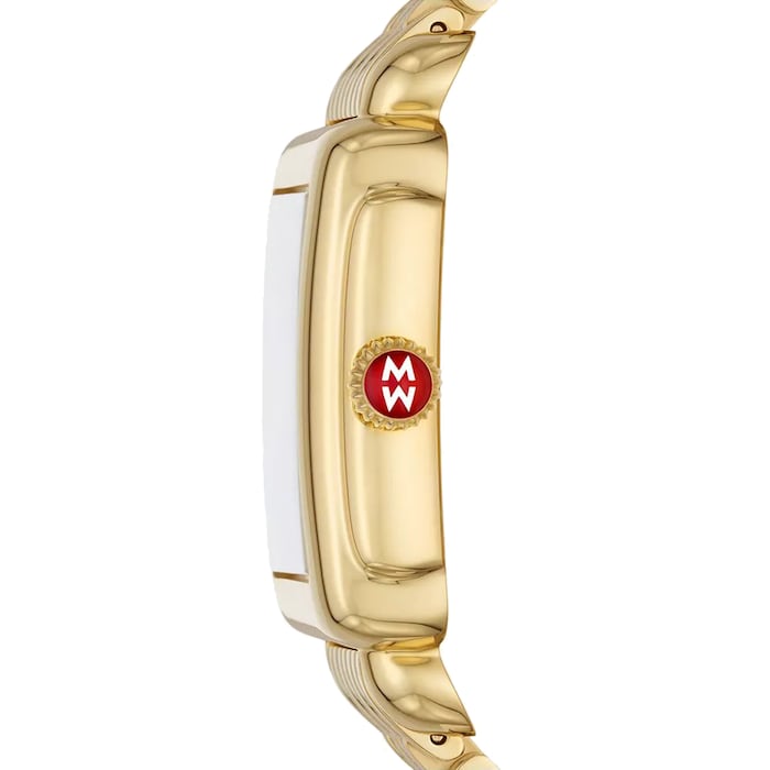 Michele Deco Madison Mid 18K Gold-Plated Diamond Dial Watch