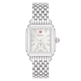 Michele Deco Mid Stainless Diamond Dial Watch