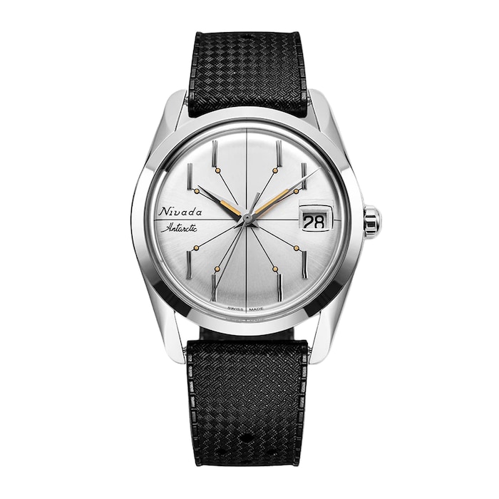 Nivada Grenchen Antarctic Spider 35mm Mens Watch Silver
