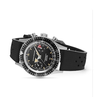 Nivada Grenchen Chronomaster Broad Arrow 38mm Mens Watch Black