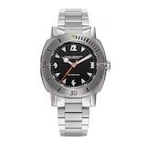 Nivada Grenchen White Pacman Depthmaster 39mm Mens Watch Black