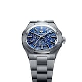 Nivada Grenchen F77 37mm Mens Watch Blue Lapis Lazuli