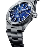 Nivada Grenchen F77 37mm Mens Watch Blue Lapis Lazuli