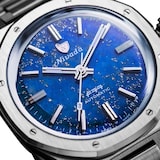 Nivada Grenchen F77 37mm Mens Watch Blue Lapis Lazuli