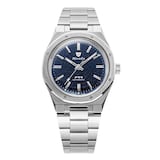 Nivada Grenchen F77 37mm Mens Watch Blue Aventurine