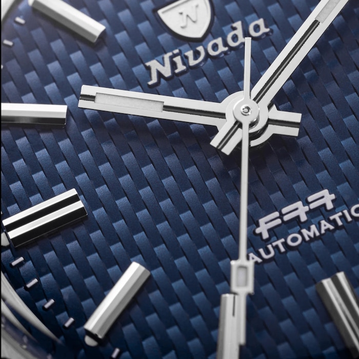 Nivada Grenchen F77 No Date 37mm Mens Watch Blue