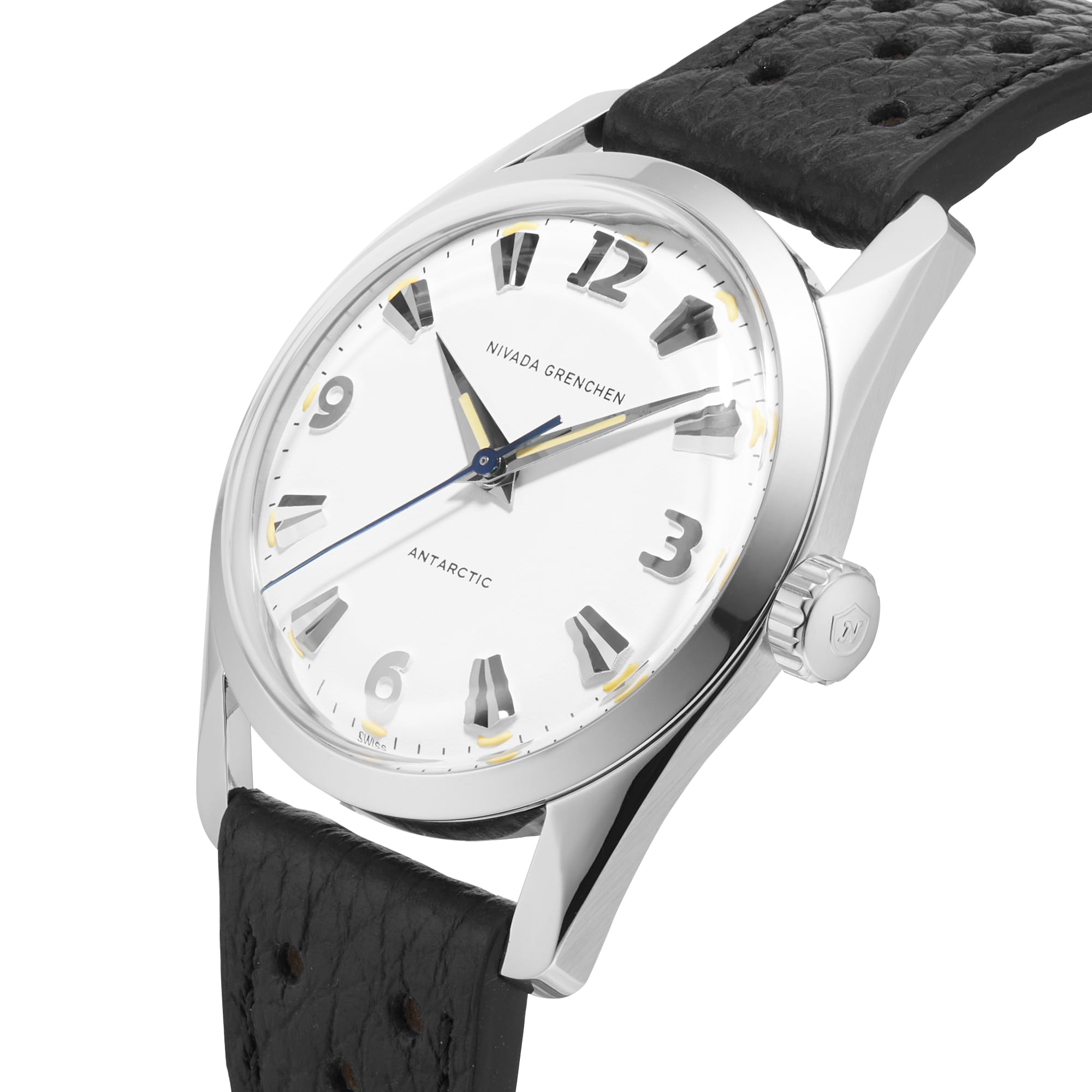 Nivada Grenchen Antarctic 35mm Mens Watch White Nivada Grenchen Antarctic 35mm Mens Watch White