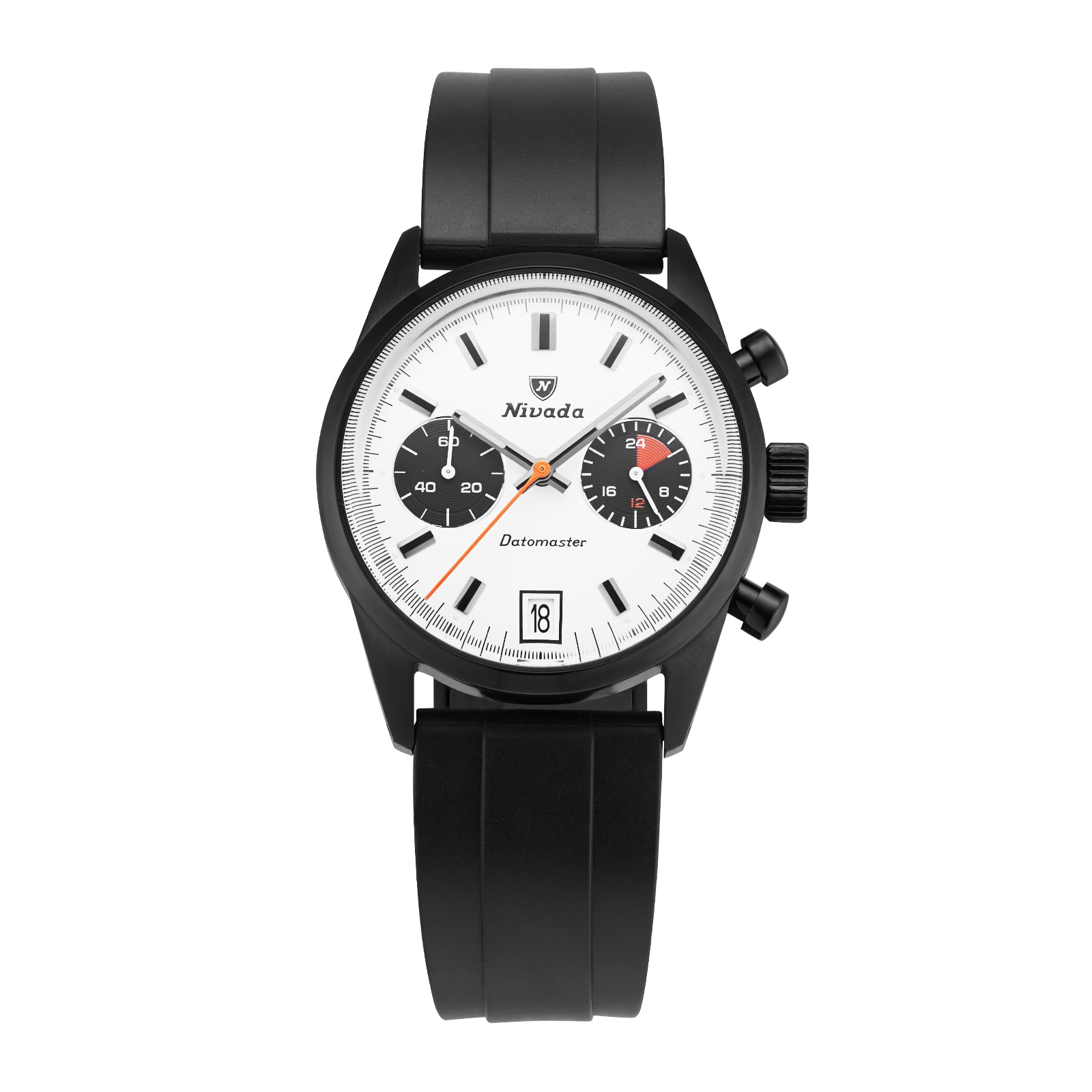 Nivada Grenchen Datomaster 36mm Limited Edition Mens Watch White Nivada Grenchen Datomaster 36mm Limited Edition Mens Watch White
