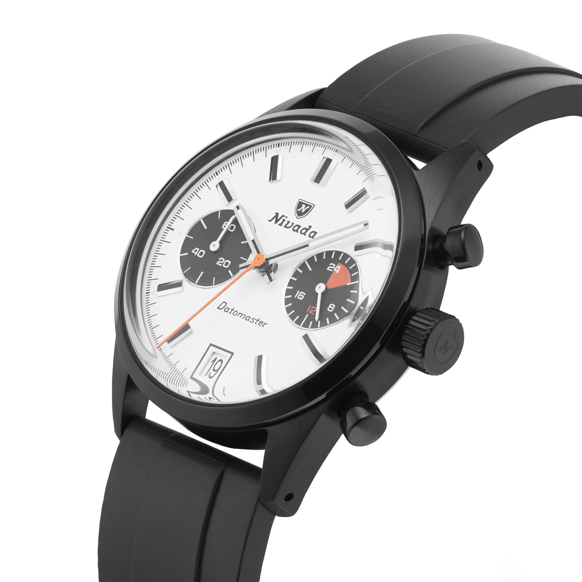 Nivada Grenchen Datomaster 36mm Limited Edition Mens Watch White Nivada Grenchen Datomaster 36mm Limited Edition Mens Watch White