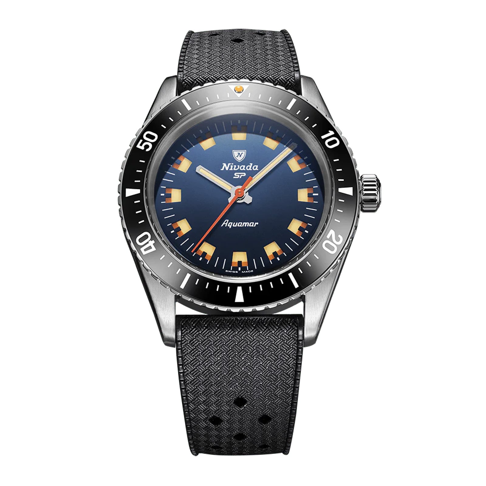 Nivada Grenchen Aquamar Automatic 38mm Mens Watch Blue