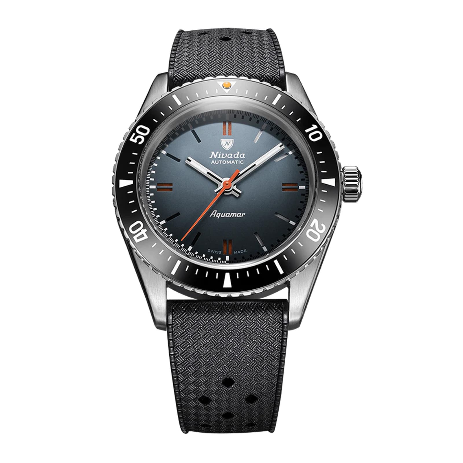 Nivada Grenchen Aquamar Automatic 38mm Mens Watch Grey