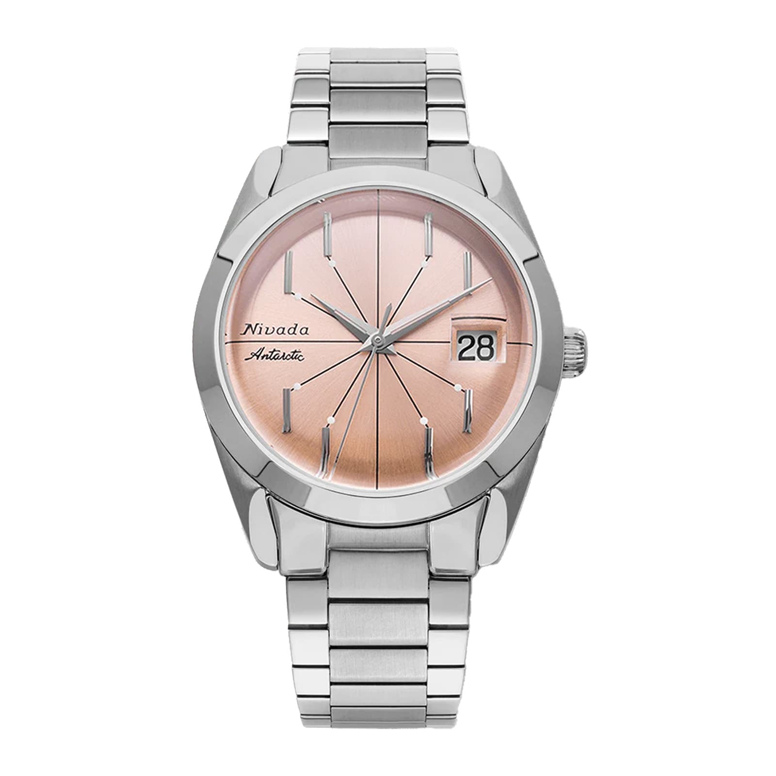 Nivada Grenchen Antarctic Spider Salmon 38mm Mens Watch