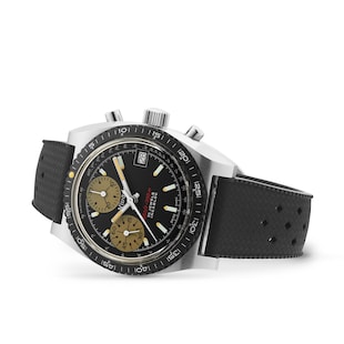 Nivada Grenchen Chronograph Yellow Automatic 38mm Mens Watch Black