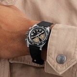 Nivada Grenchen Chronograph Yellow Automatic 38mm Mens Watch Black