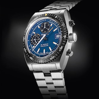 Nivada Grenchen Autochron Blue 38mm Watch