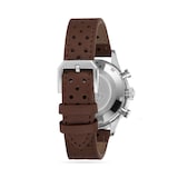 Nivada Grenchen Chronoking Mecaquartz Racing 38mm Mens Watch Silver