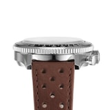 Nivada Grenchen Chronoking Mecaquartz Racing 38mm Mens Watch Silver