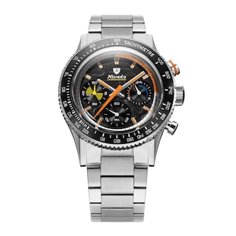 Nivada Grenchen Chronoking Mecaquartz Racing 38mm Limited Edition Mens Watch Black Nivada Grenchen Chronoking Mecaquartz Racing 38mm Limited Edition Mens Watch Black