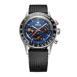 Nivada Grenchen Chronoking Mecaquartz Racing 38mm Mens Watch Blue