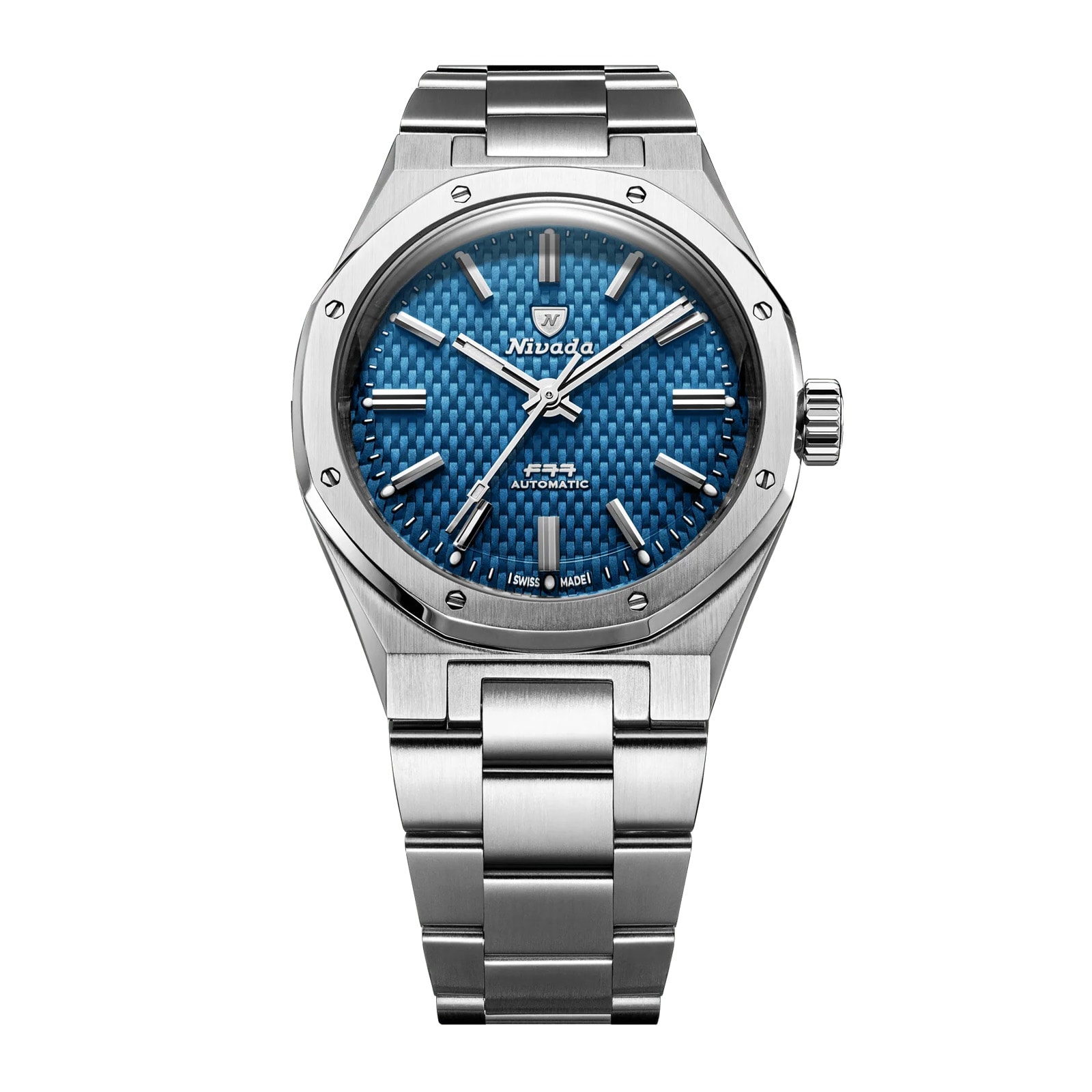 Nivada Grenchen F77 MK2 38mm Mens Watch Blue Nivada Grenchen F77 MK2 38mm Mens Watch Blue